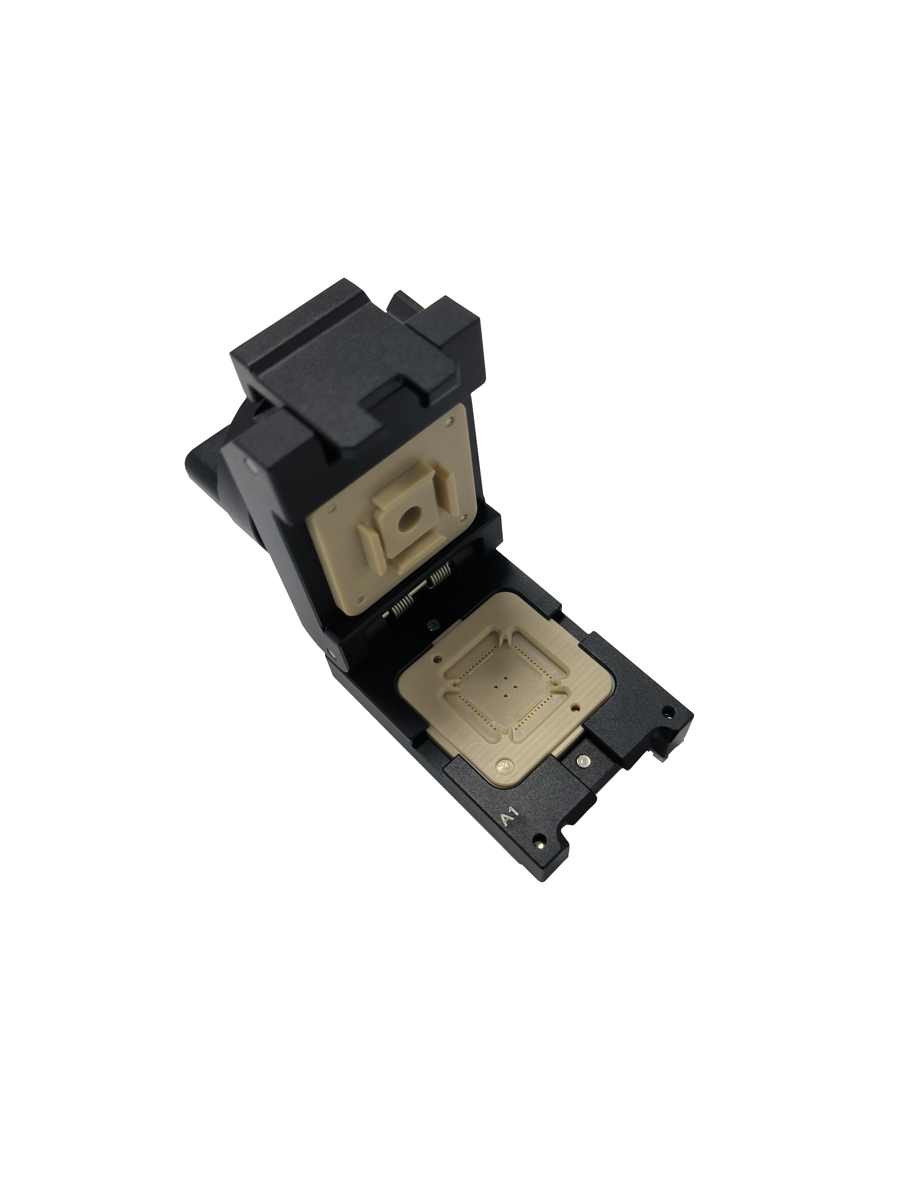 定制QFP48-0.65 -10-10合金翻盖旋钮测试座